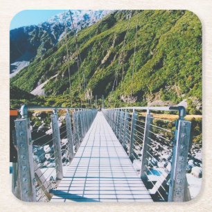 Mount Cook - Nya Zeeland Underlägg Papper Kvadrat