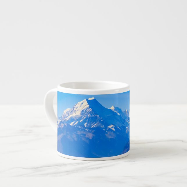 Mount Cook Overlook Sjö Pukaki, NZ Espressomugg (Framsida vänster)