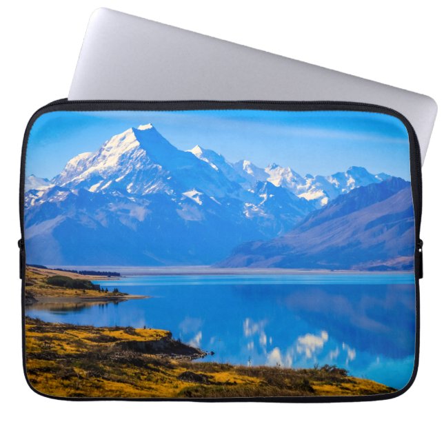 Mount Cook Overlook Sjö Pukaki, NZ Laptop Fodral (Framsidan)