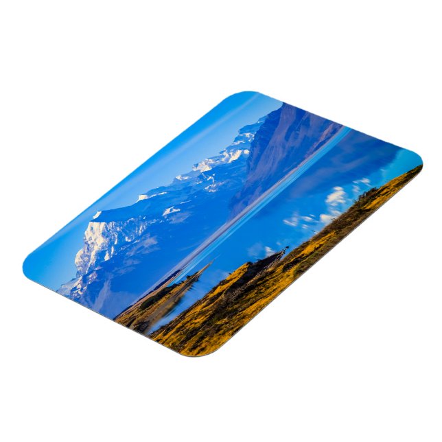 Mount Cook Overlook Sjö Pukaki, NZ Magnet (Vänstra Sidan)