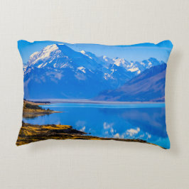 Mount Cook Overlook Sjö Pukaki, NZ Prydnadskudde
