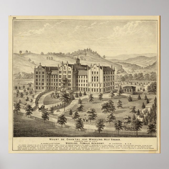 Mount de Chantal, nära Wheeling, Väster Virginia Poster (Framsidan)