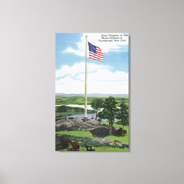 Mount Defiance Giant Flagpole Scene Canvastryck (Framsida)