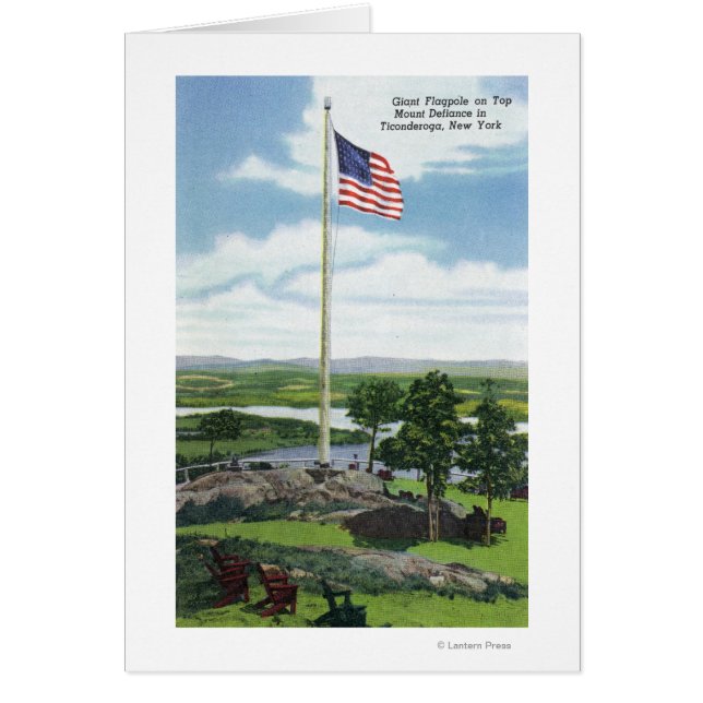Mount Defiance Giant Flagpole Scene Hälsningskort (Framsidan)