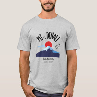 Mount Denali Alaska - nationalparksbergsbältet T Shirt