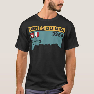 Mount Dents Du Midi vandring Klättring Valais Schw T Shirt