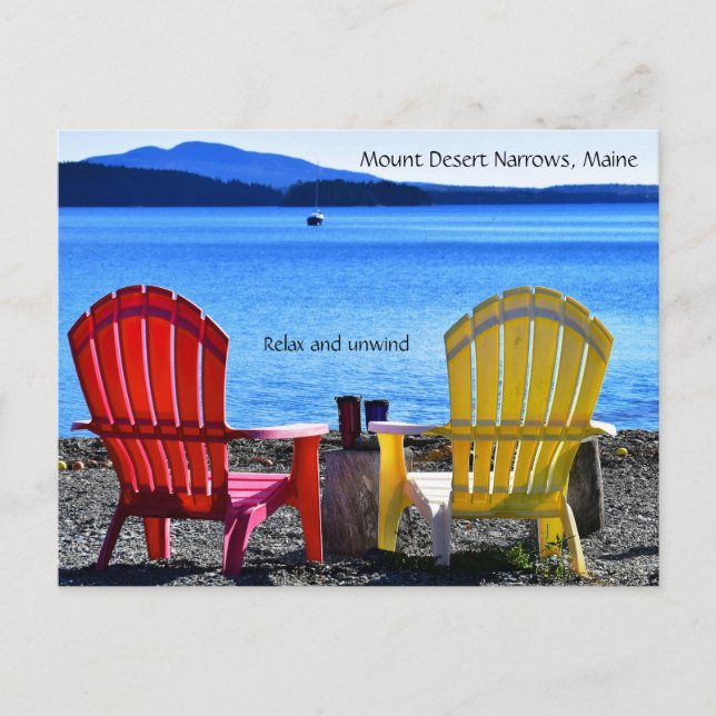 Mount Desert Narrows Maine-vykort Vykort (Framsida)