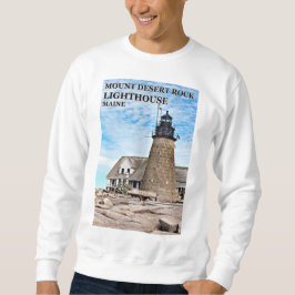 Mount Desert Rock Lighthouse, Maine Tröja Lång Ärmad Tröja