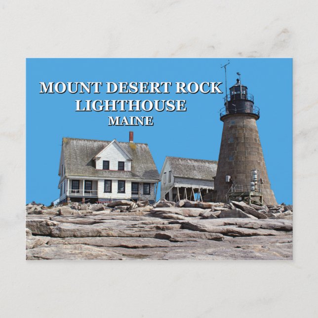 Mount Desert Rock Lighthouse, Maine Vykort (Framsida)