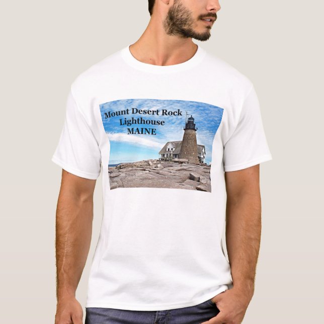 Mount Desert Sten fyr, Maine Shirt T-shirt (Framsida)