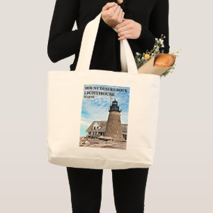 Mount Desert Sten fyr, Maine Tote Bag Jumbo Tygkasse