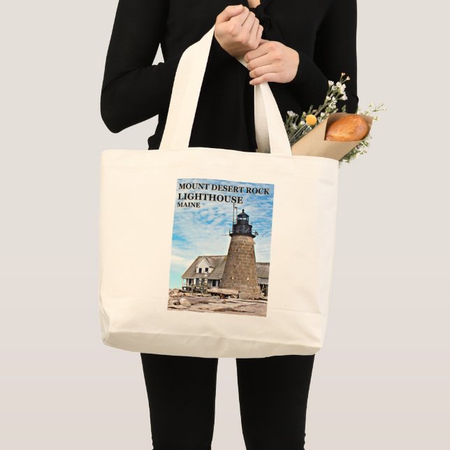 Mount Desert Sten fyr, Maine Tote Bag Jumbo Tygkasse (Framsida (produkt))