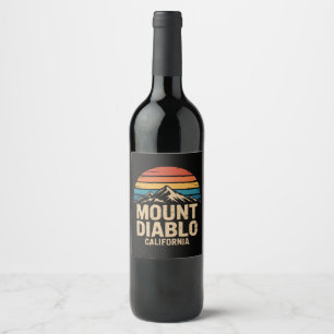 Mount Diablo Kalifornien Vinflaska Etikett
