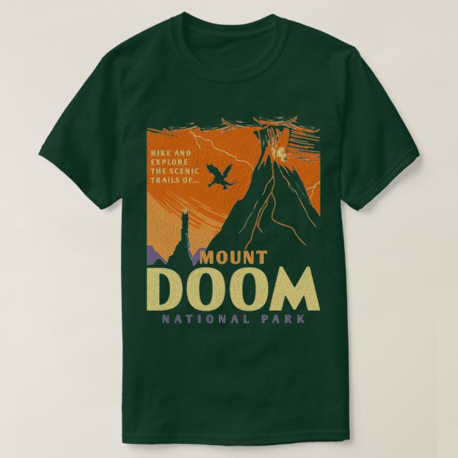 MOUNT DOOM NATIONAL PARK 1 T SHIRT (Design framsida)