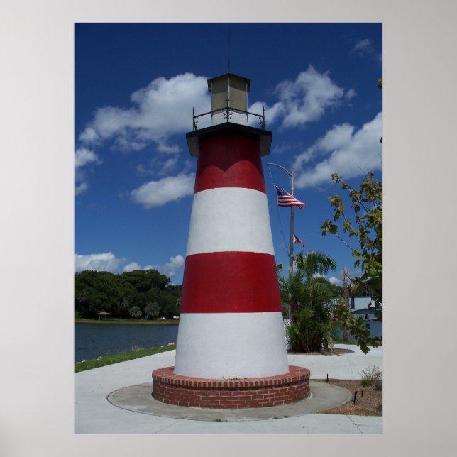 Mount Dora Florida Lighthouse Sjö Marker Poster (Framsidan)