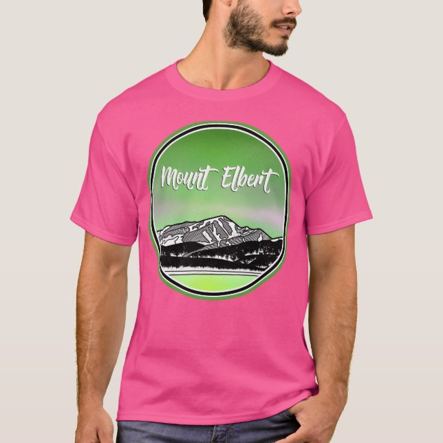 Mount Elbert Baseball Sleeve T Shirt (Framsida)