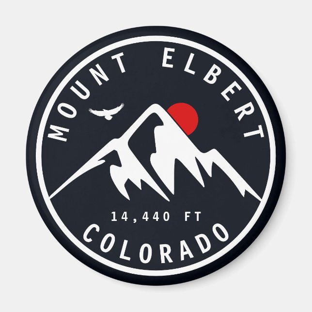 Mount Elbert - Colorado 14ers fourteener Magnet (Framsidan)