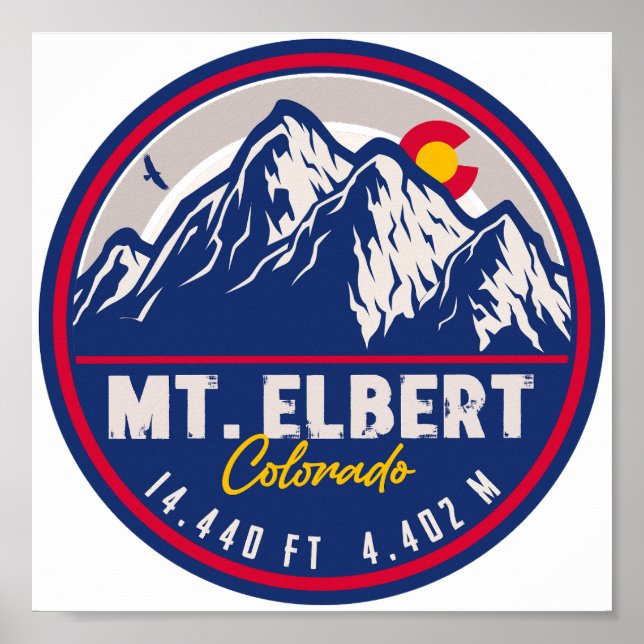 Mount Elbert - Colorado 14ers fourteener Poster (Framsidan)