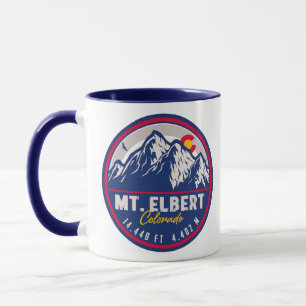 Mount Elbert Colorado 14ers Retro Sunset Souvenirs Mugg