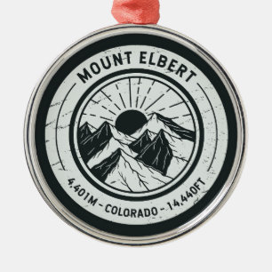 Mount Elbert Colorado Hiking Skiing Travel Julgransprydnad Metall