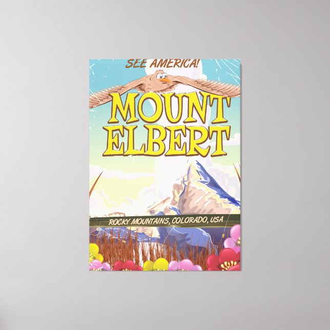 Mount Elbert, Colorado USA resemalj Canvastryck (Framsida)