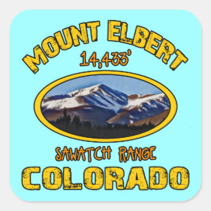 Mount Elbert Fyrkantigt Klistermärke