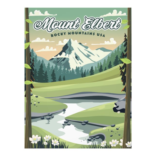 Mount Elbert Rocky Mountains Resa affisch Fototryck (Framsidan)