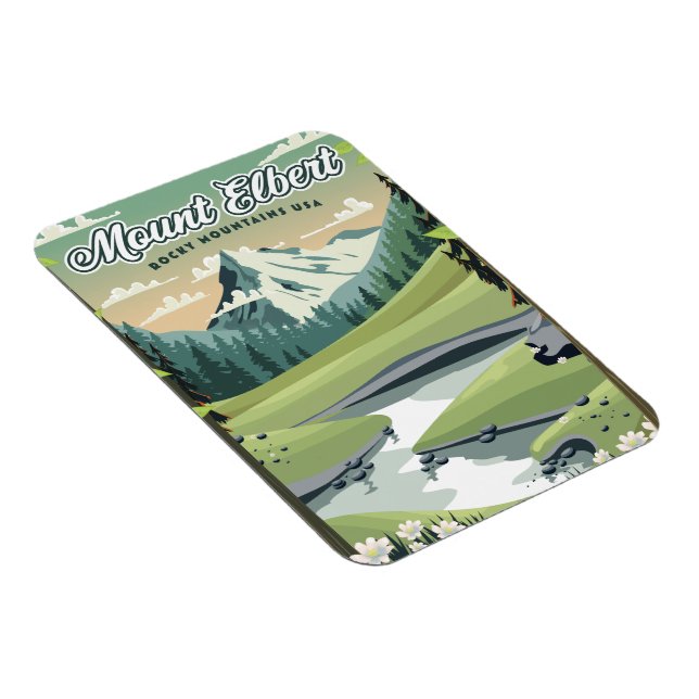 Mount Elbert Rocky Mountains Resa affisch Magnet (Högersidan)