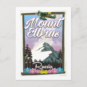 Mount Elbrus, rysk reseaffisch Vykort