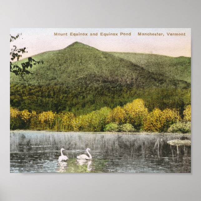 Mount Equinox, Manchester, Vermont Vintage Poster (Framsidan)
