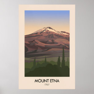 Mount Etna Italien Resaaffisch Poster