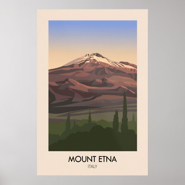 Mount Etna Italien Resaaffisch Poster (Framsidan)