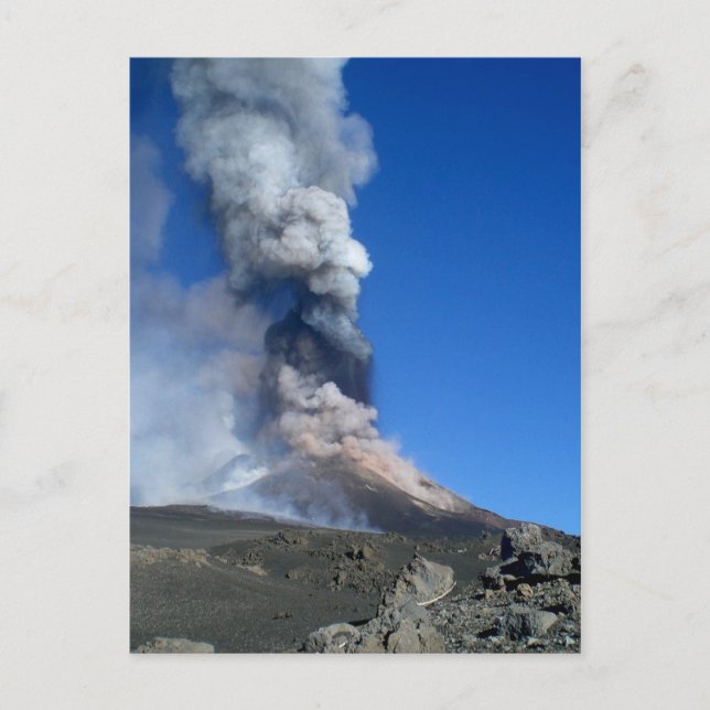 Mount Etna - vulkanutbrott Vykort (Framsida)