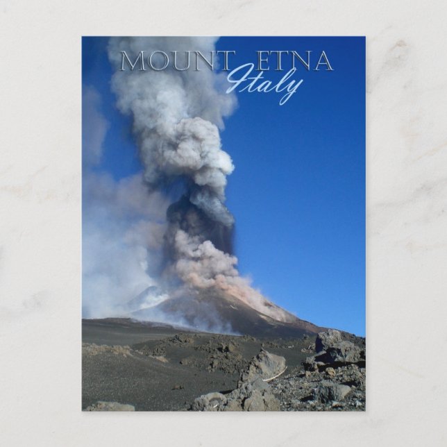 Mount Etna - vulkanutbrott Vykort (Framsida)