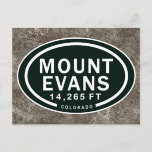 Mount Evans 14 265 FT CO Mountain Postcard Vykort