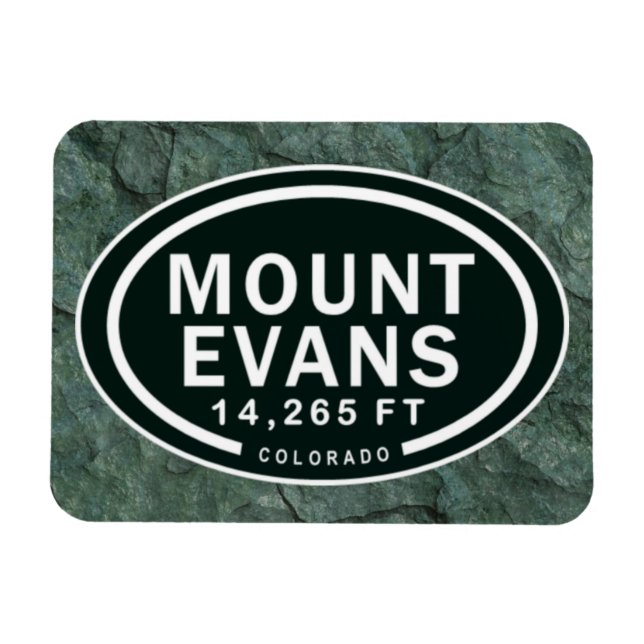 Mount Evans 14 265 FT Colorado Rocky Mountain Magnet (Horisontell)