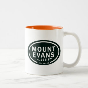 Mount Evans 14 265 FT Colorado Rocky Mountain Två-Tonad Mugg
