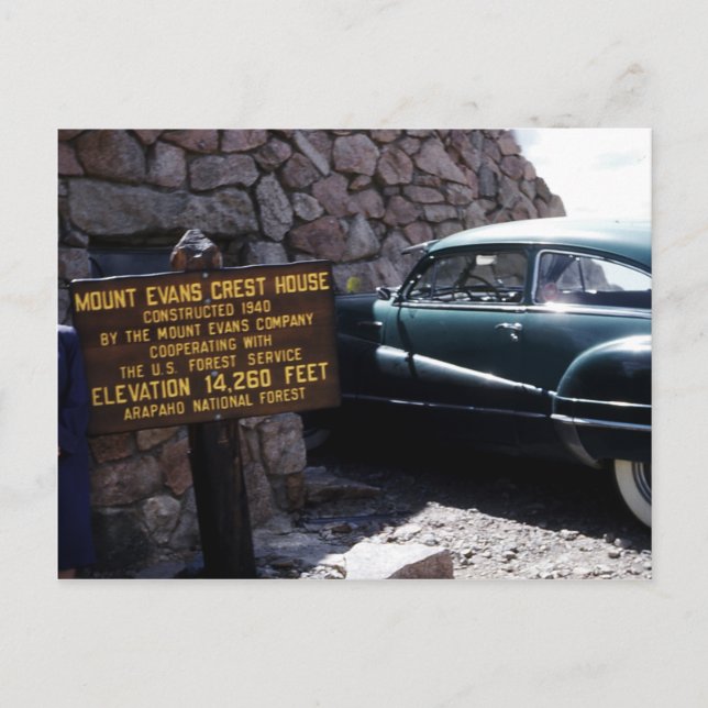 Mount Evans Vapensköld House Colorado Vykort (Framsida)