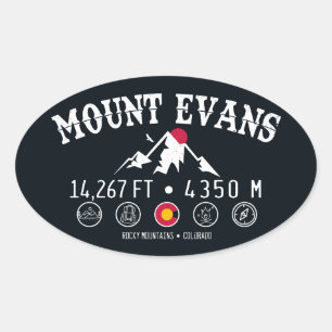Mount Evans Wilderness 14er - Colorado-bergen Ovalt Klistermärke