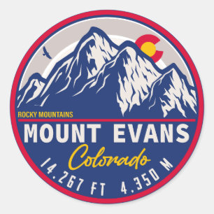 Mount Evans Wilderness 14er - Colorado-bergen Runt Klistermärke