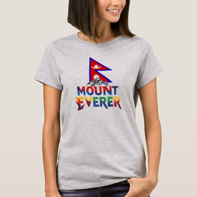 Mount Everar som Mount Everest T Shirt (Framsida)