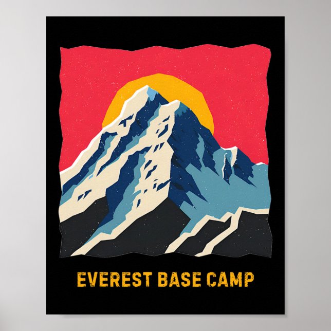 Mount Everest basläger Himalaya berg vandring Cl Poster (Framsidan)