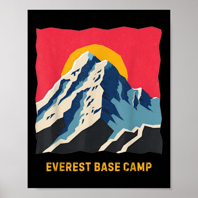 Mount Everest basläger Himalaya Bergvandring Cl Poster (Framsidan)