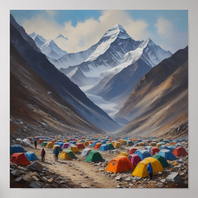 Mount Everest-baslägret, Nepal Poster (Framsidan)