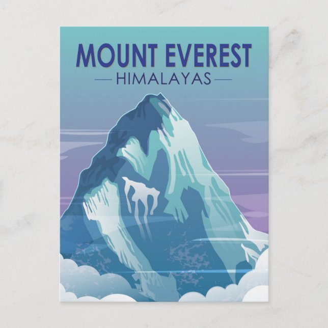 Mount Everest Himalaya Vintage Vykort (Framsida)