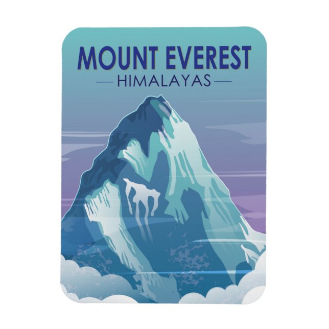 Mount Everest Himalayas Vintage Magnet (Vertikal)