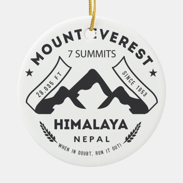 Mount Everest Julgransprydnad Keramik (Framsidan)