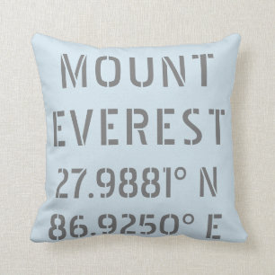 Mount Everest Latitude Longitud Dekorativ kudde