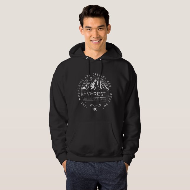 Mount Everest med livsofferter Hoodie (Hel framsida)