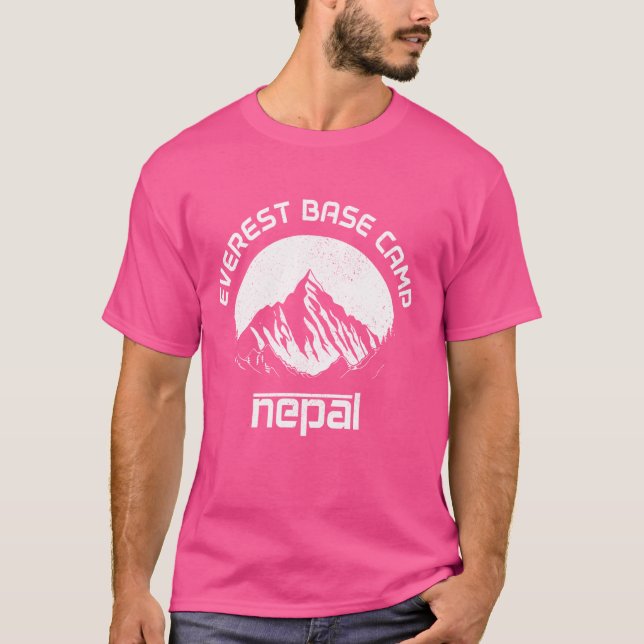 Mount Everest Nepal Himalaya Mountaineer Mountain T Shirt (Framsida)
